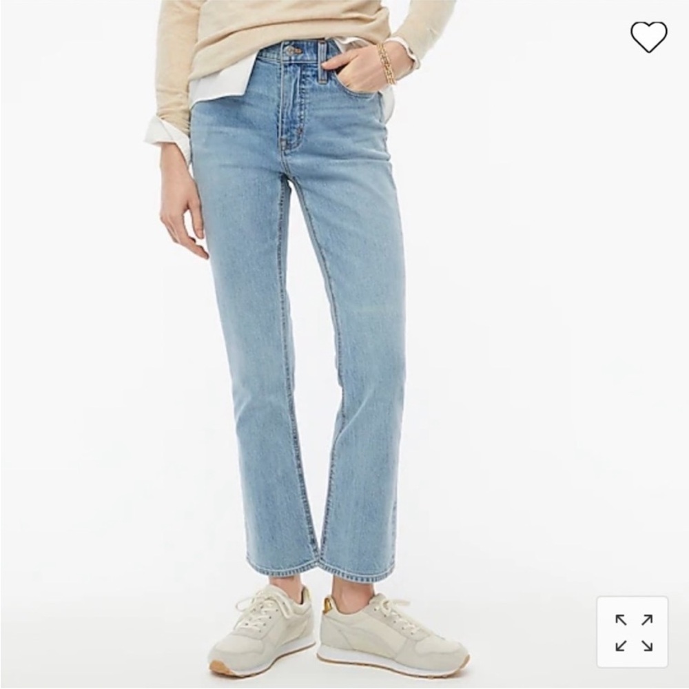 J. Crew Light Blue Mid Rise Flare Crop Jeans